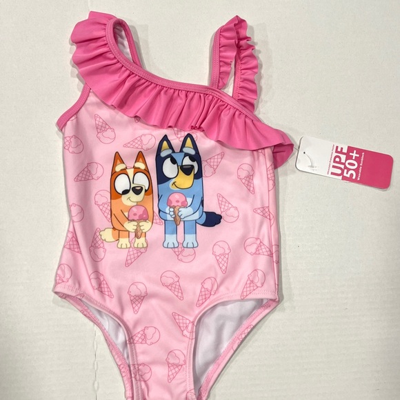 Bluey Pink Ruffle Ice Cream Swimsuit - Picture 3 of 4